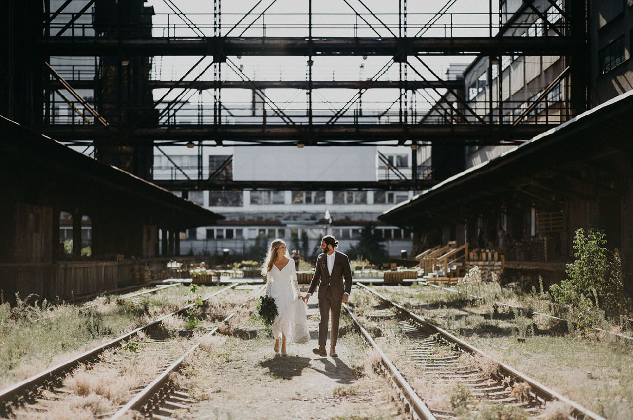 This couple from Sweden came to Prague to get married at an abandoned train station