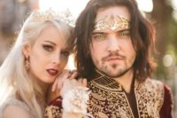 01 This couple had a stunning vampire royalty wedding with touches of the Beauty and the Beast