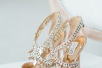 02 Gorgeous Badgley Mischka bridal shoes with many embellishments