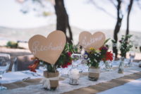 burlap wedding table decor