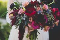 03 fuchsia, red and very dark burgundy blooms for a statement bouquet