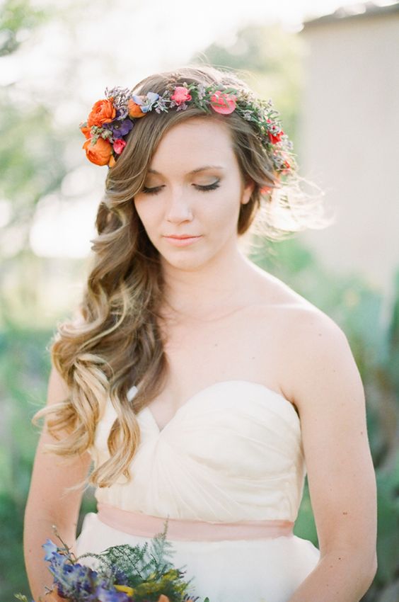bold orange, pink and blue crown for a colorful accent