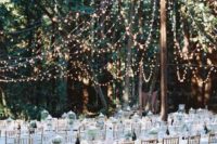 08 hang string lights as a canopy over the reception