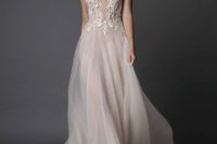 stunning blush wedding gown