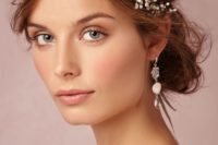 10 pearl bridal halo looks gorgeous and elegant