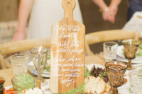 11 Placing the food right on this runner is a creative idea that makes celebrating cozier