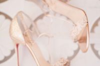 12 gilded heel sandals with laser cut detailing