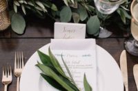 13 eucalyptus and olive branch table runner and place setting decor