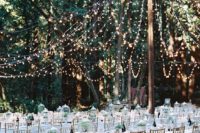 17 a whole canopy of lights will make your reception more inviting even in the daytime