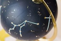 24 constellation globe as a wedding centerpiece