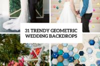 31 trendy geometric wedding backdrops cover