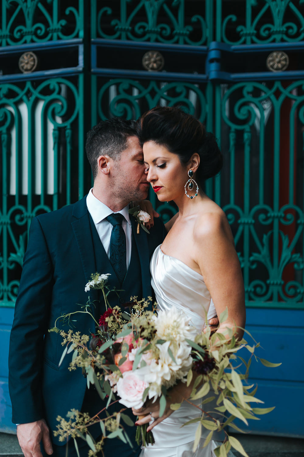 This elegant fall wedding took place in London, though many guests came from abroad