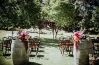 wine barrel wedding decor