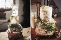 11 The wedding cake was also unique, with greenery and crystal decor