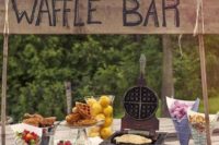 16 a waffle bar is another great idea to pimp your friends, it’s rather budget-friendly