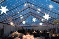 17 lights and 3D star-shaped lamps for stunning tent decor