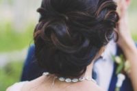 19 elegant curled wedding updo with a volume and in fall shades looks wow
