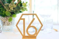 20 honeycomb shaped table number will fit any wedidng style
