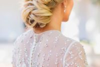 25 twisted wedding low updo shows off the volume