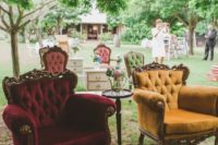 33 velvet chairs with armrests for a wedding lounge will provide comfort