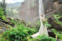 01 This couple chose one of the most gorgeous Colorado places to tie the knot, it was Telluride Waterfall