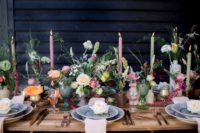 01 This wedding shoot strikes with gorgeous florals, greenery and amazing food stations that are worth stealing