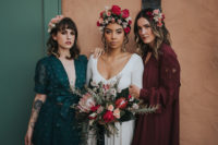 01 This wedding shoot was inspired by famous painter Frida Kahlo, her art and life and the muted tones of the desert