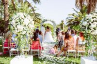 lush floral wedding arch