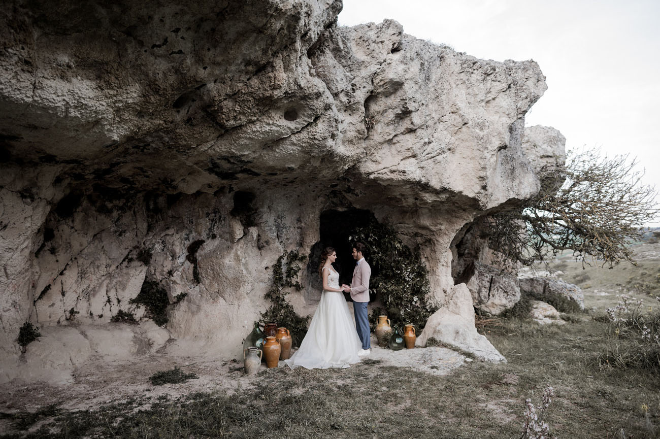The ceremony took place in an antique cave, there are many such caves in the region
