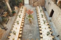 11 wedding reception placed in a castle inner courtyard is a great idea if the weather is good