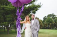 32 rock giant purple balloons with fringe and some matching accessories