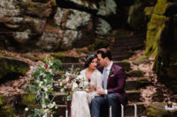 01 This adorable fall wedding shoot is full of berry tones, rich details and beautiful views