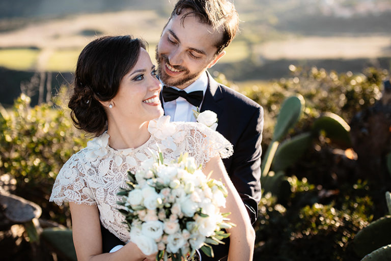 This wedding took place in Sardinia, Italy, and was filled with vintage chic touches