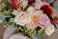 04 The bouquet was tender and fall-like, with blush, rose, peachy and burgundy blooms