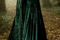 04 cover up with an emerald velvet coat to feel an elvish princess