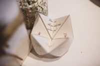 05 The bride and groom designed these origami fortune-tellers and menus themselves