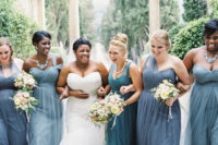 blue bridesmaids outfits