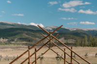 07 The ceremony space was a rustic one, with the best backdrop ever – amazing mountains