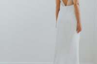10 minimalist wedding dress with a cutout geometric back and a sheer detail