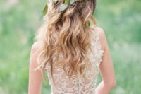 15 sleeveless wedding dress with a beaded illusion back by Maggie Sottero