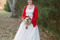 a lovely coverup for a Christmas bride