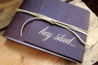 19 a chic leather album with a leather cord and calligraphy is a stylish and very hot gift