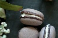 28 earl grey lavender macarons will be a nice dessert for your big day