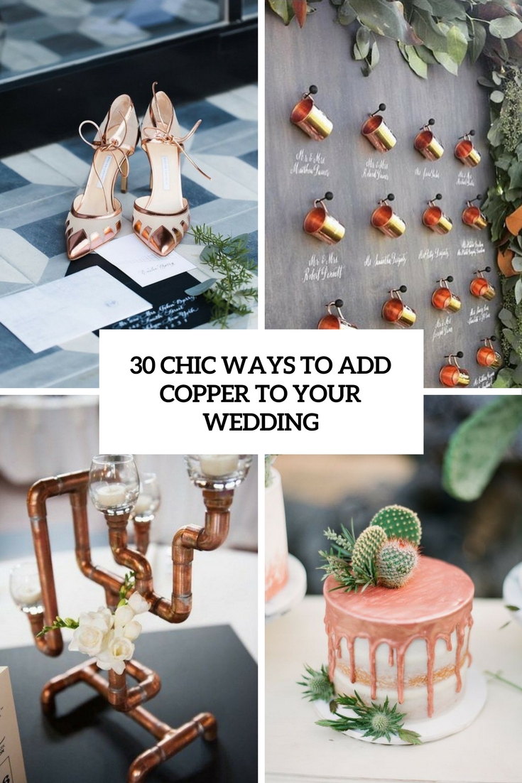 chic ways to add copper to your wedding cover