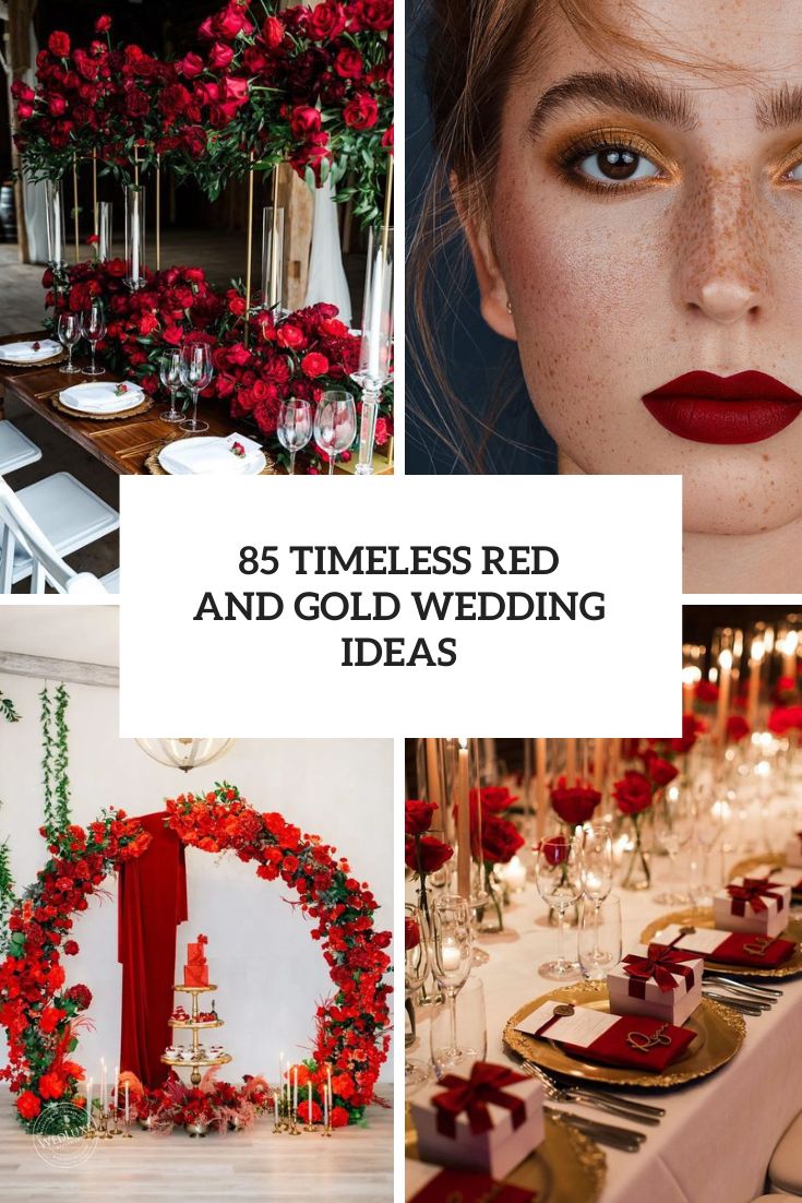 timeless red and gold wedding ideas cover