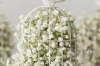 a lovely baby’s breath centerpiece