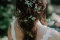 an Elvish wedding hairstyle with vines interwoven is a beautiful idea for a LOTR bride