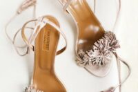 grey fringe wedding heels with tassels are amazing for a boho bride, they can be worn to a playful modern wedding, too