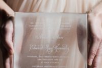 03 acrylic wedding invitation for an ice-inspired winter wedding
