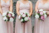 blush dresses for bridesmaids